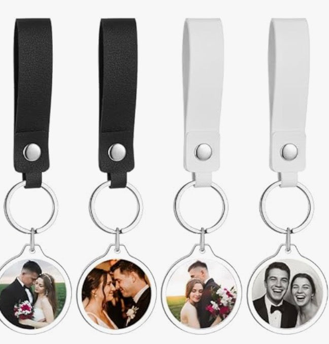 Circle Punch Photo Keychain