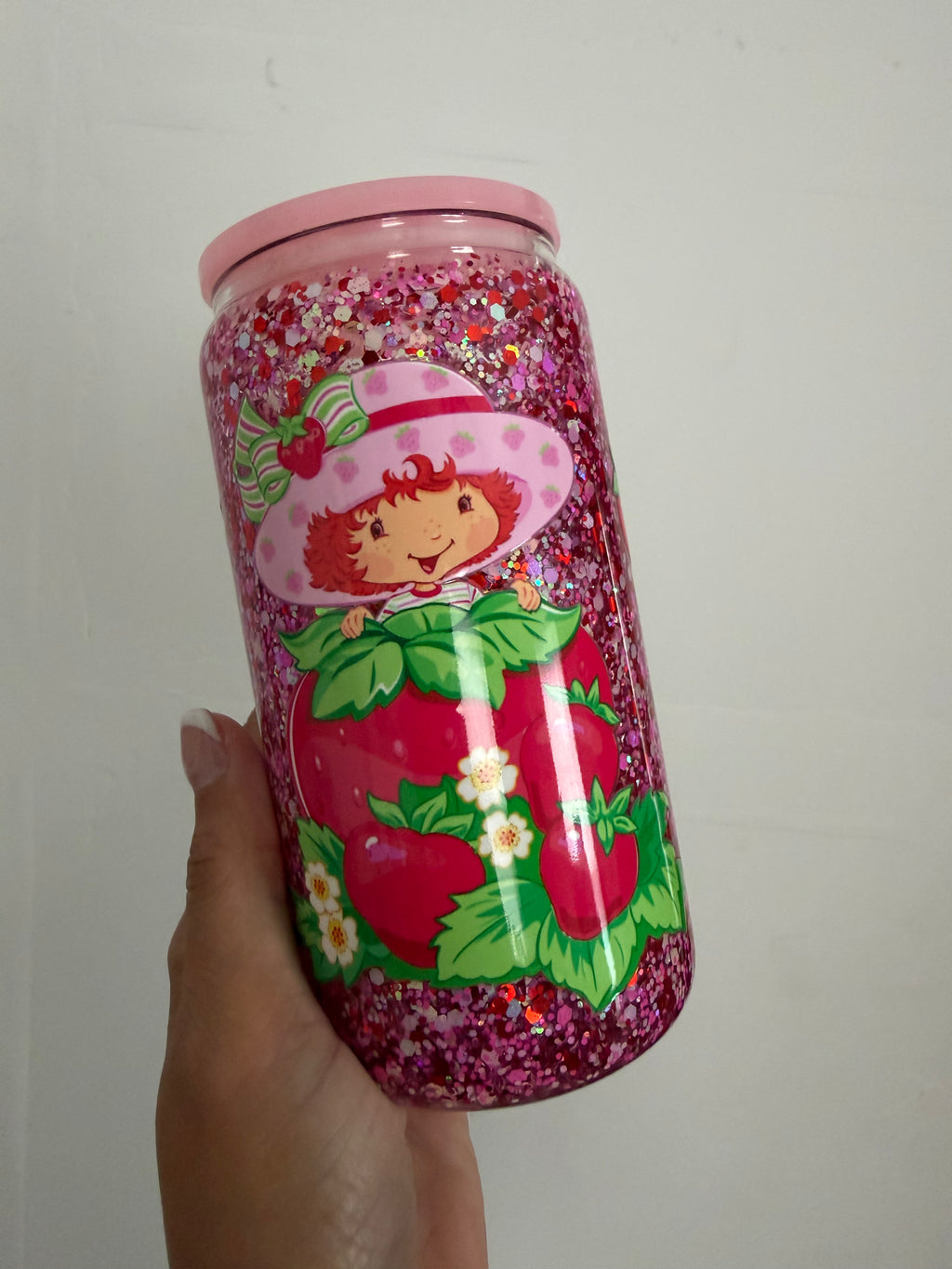 Strawberry glass 16oz